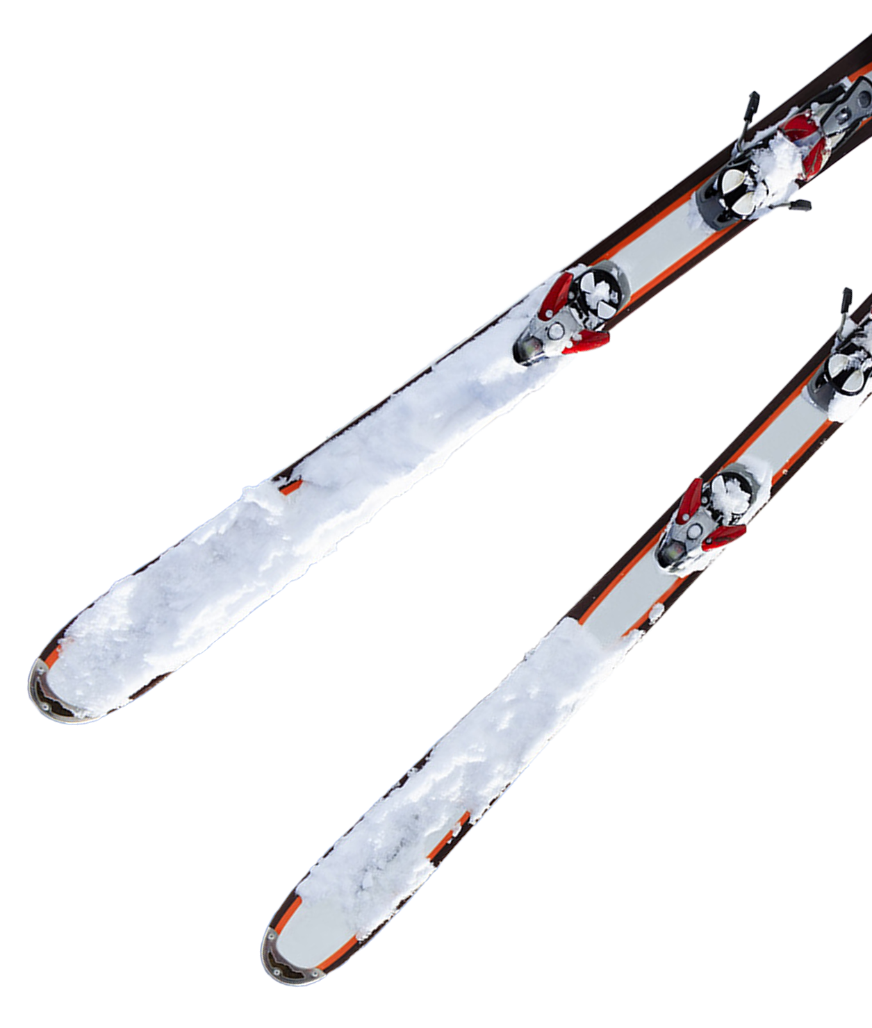 Two skis with snow